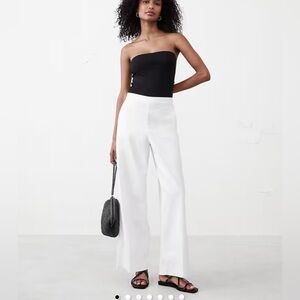 Banana Republic Hayden Wide-Leg Linen-Blend Pull-On Pant NWT